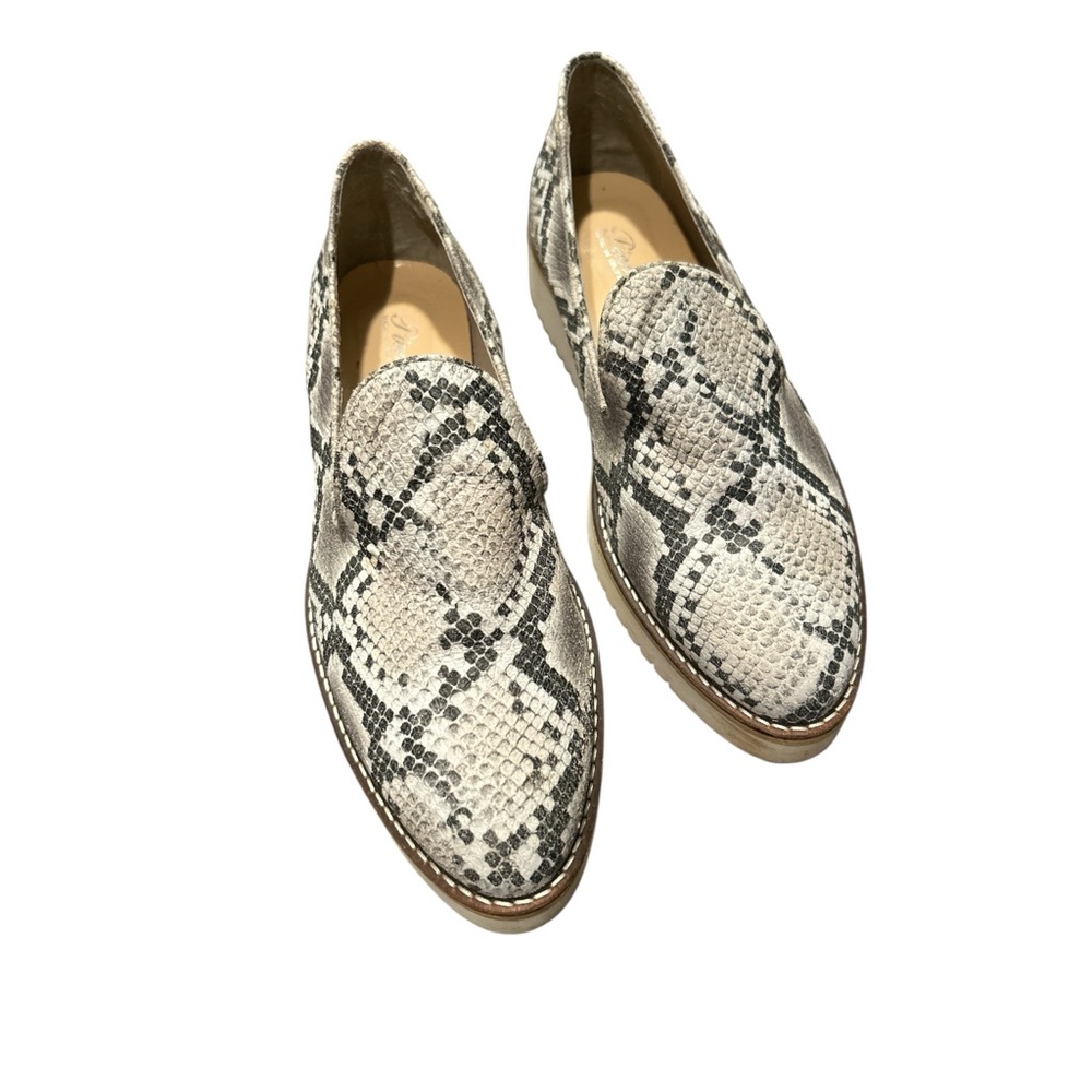 Women’s Snake-Print Slip-On Loafers in Neutral